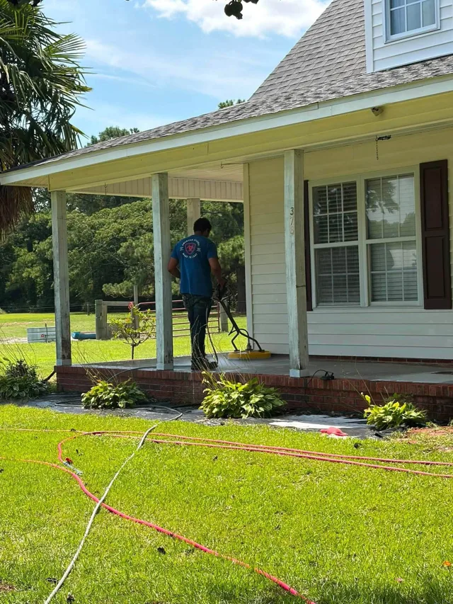 Porch surface cleaning — Ray-Nor-Shine Pro Wash job photo