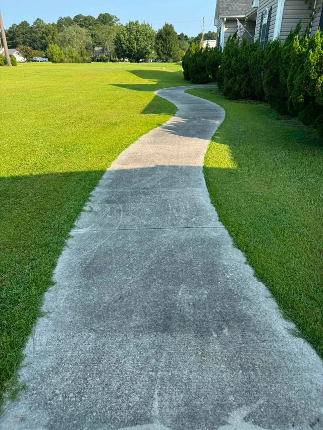 Curved walkway — before — Ray-Nor-Shine Pro Wash job photo
